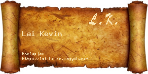 Lai Kevin névjegykártya